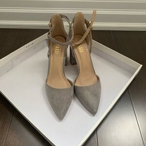 ASOS grey block heels